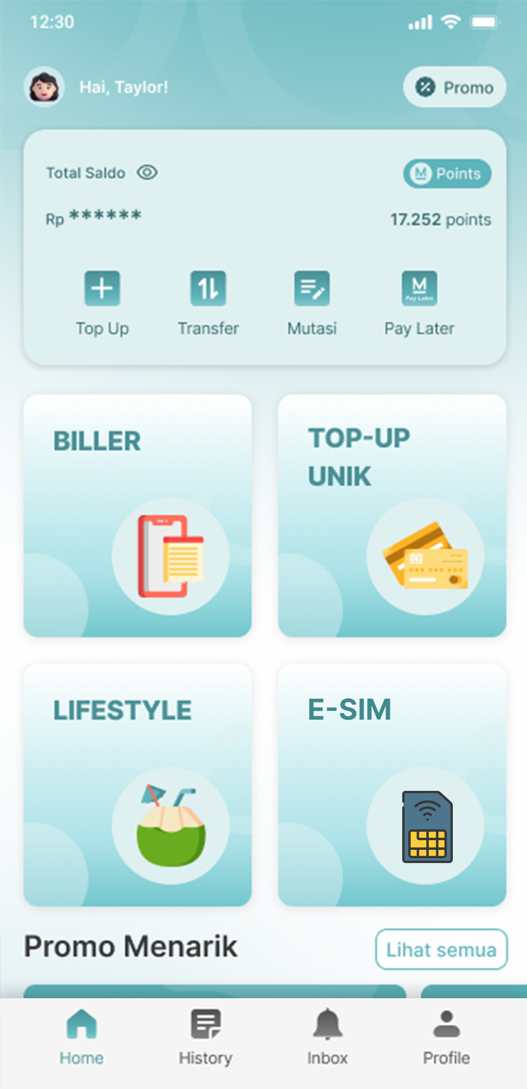 App screen